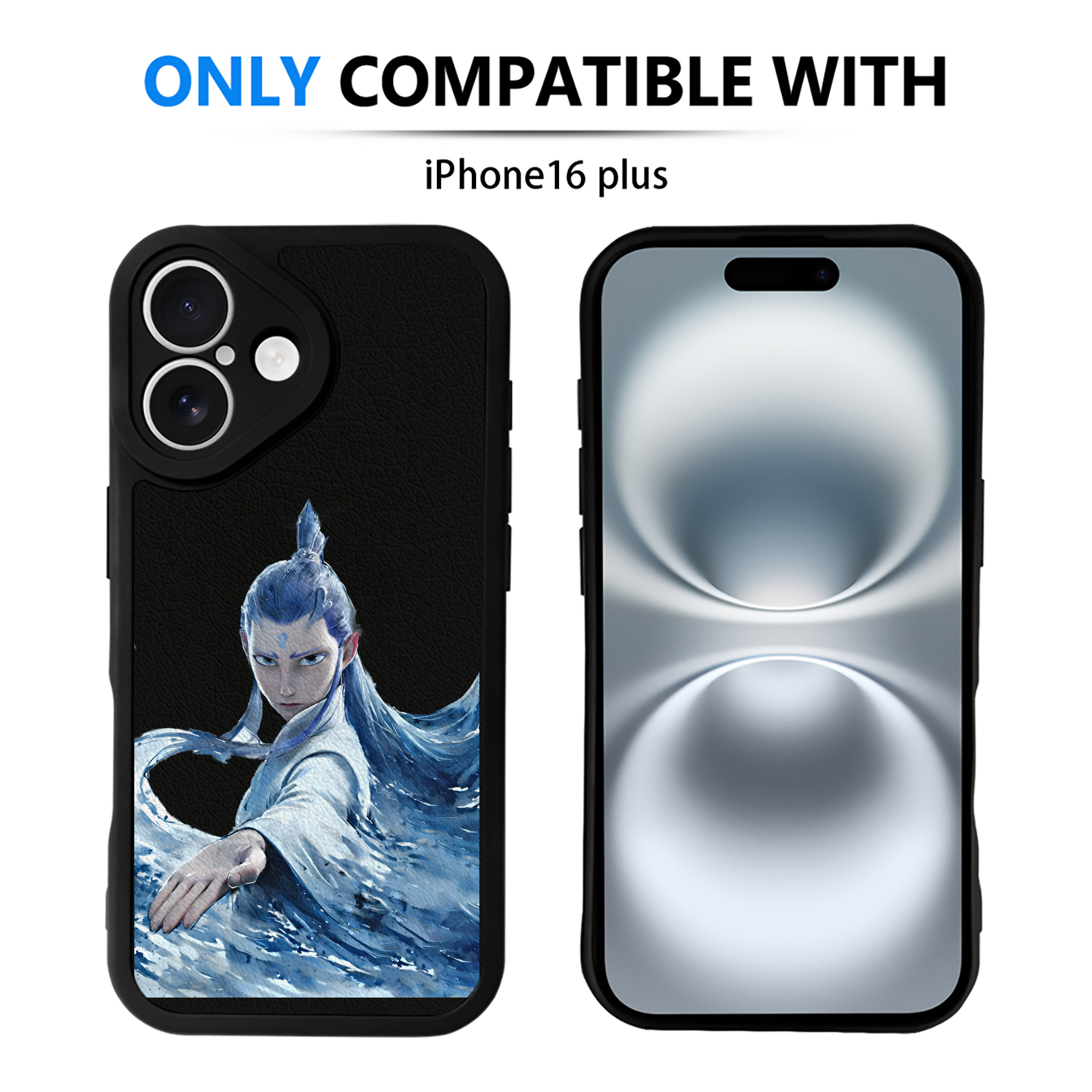 （画像用） Ne Zha 2 ナタ 魔童の大暴れ 【iPhone 16シリーズ対応】シリコンスマホケース（レザー調） 材質：シリコン